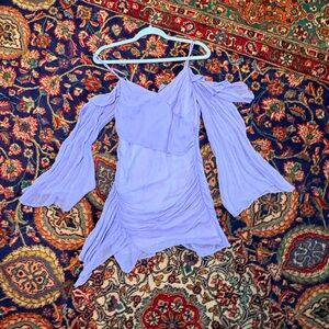 Camila Coelho Violaine Mini Dress in Pale Violet